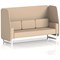 Brixworth 3 Seater Open Booth, White Legs, Synergy Fabric, Affix Panels And Sofa