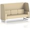 Brixworth 3 Seater Open Booth, White Legs, Sumi Fabric, Zen Panels And Sofa