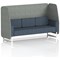 Brixworth 3 Seater Open Booth, White Legs, Rivet Fabric, Prime Panels And Crucible Sofa