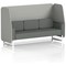 Brixworth 3 Seater Open Booth, White Legs, Sumi Fabric, Tokyo Panels And Kobe Sofa