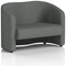 Lamport 2 Seater Sofa, With Black Feet, In Sumi Fabric, Kobe