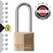 Master Lock 40mm Brass Padlock with 2 Keys, Long Shackle