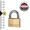 Master Lock 60mm Brass Padlock with 2 Keys