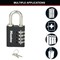 Master Lock Combi Padlock With Override Key, 28mm, Black