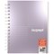 Silvine Luxpad Metallic Wirebound Notebook, A5+, Ruled with Margin, 200 Pages, Assorted, Pack of 3