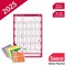 Sasco Portrait Compact Year Planner, Unmounted, 405x610mm, 2025