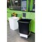 Durable Durabin Eco Strong Square Recycling Bin, 90 Litre, Black with Black Lid