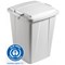 Durable Durabin Eco Square Recycling Bin, 90 Litre, Grey with Grey Lid