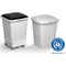 Durable Durabin Eco Square Recycling Bin, 90 Litre, Grey with Grey Lid