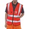 Beeswift Executive Hi Viz Waistcoat, Red, 4XL