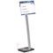 Durable Info Sign Aluminium Display Panel Info Floor Stand, A3, 1.25m, Silver